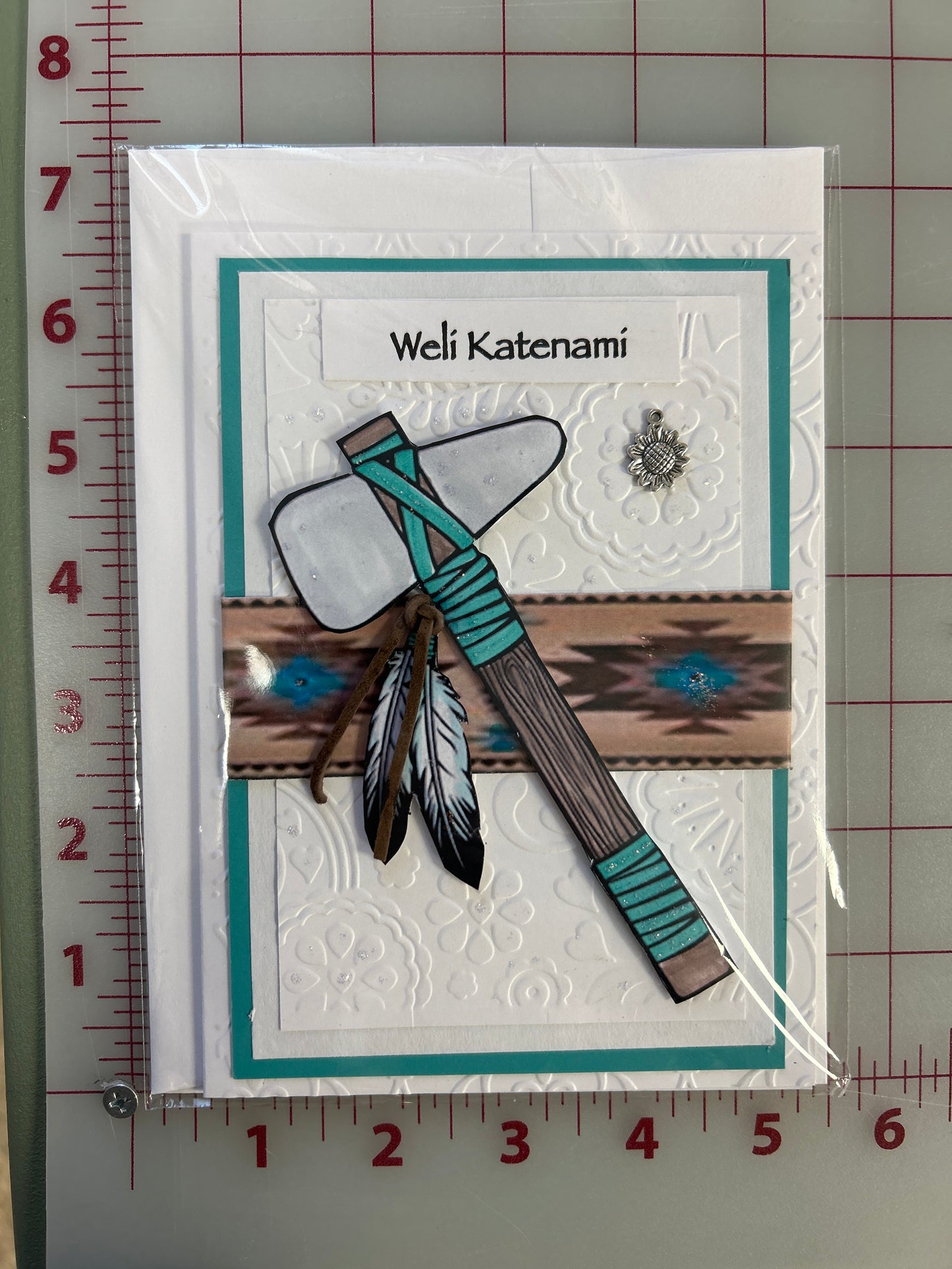 Wëlí katënamí Happy Birthday Card “Tomahawk”