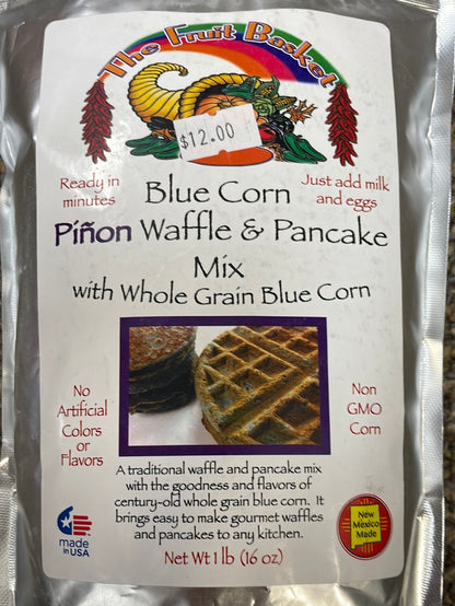 Blue Corn
Piñon Waffle & Pancake Mix W/ whole grain blue corn