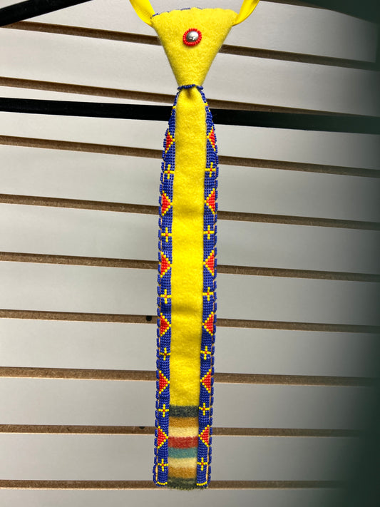 Beaded Neck Tie (Y) Yellow