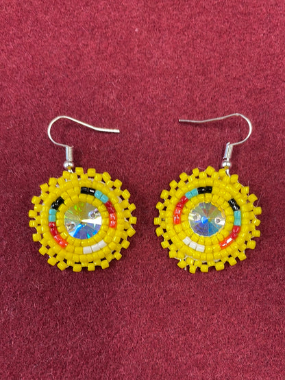 Cabochon earrings round