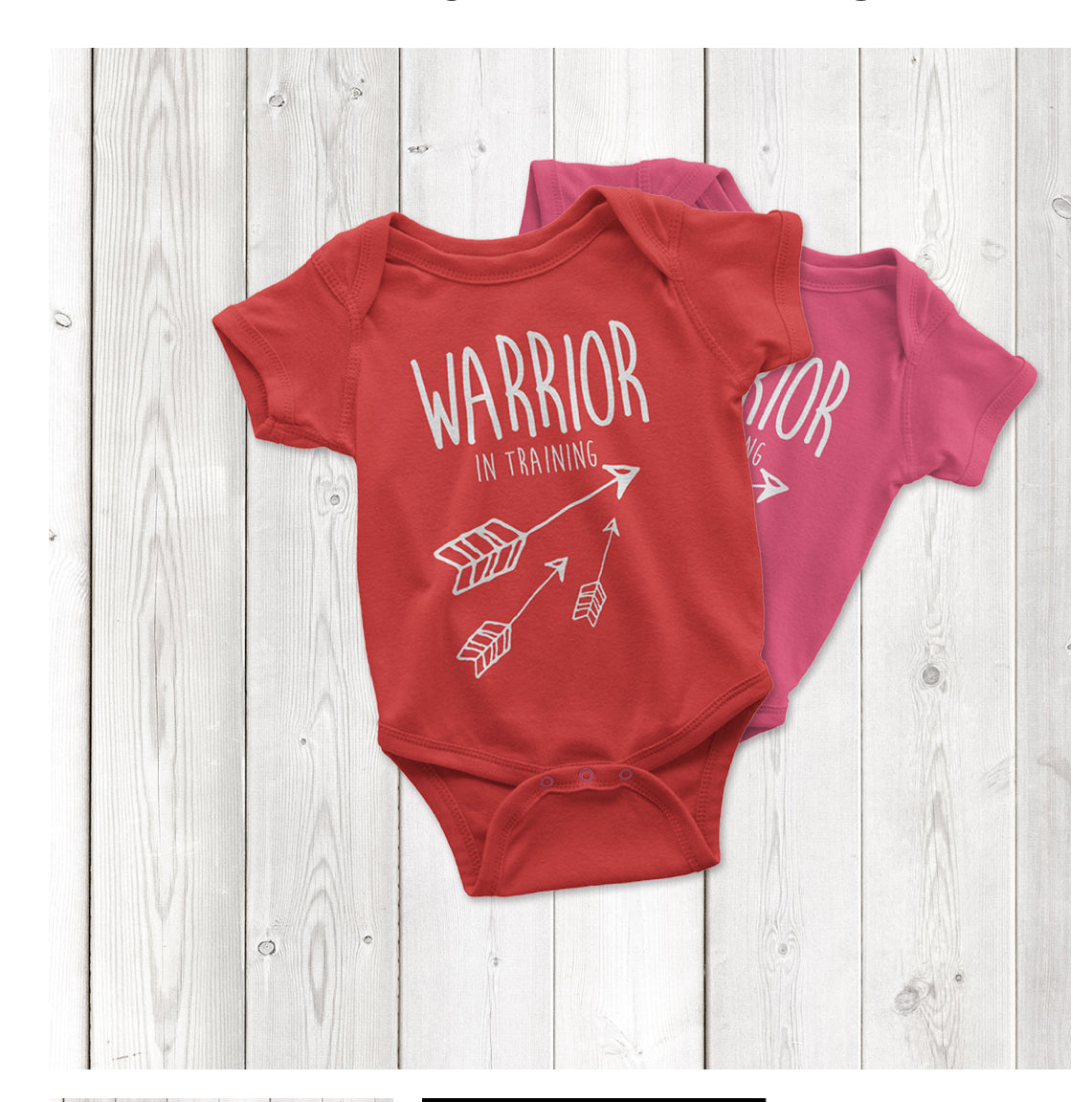 Warrior In Training Onsie Pink