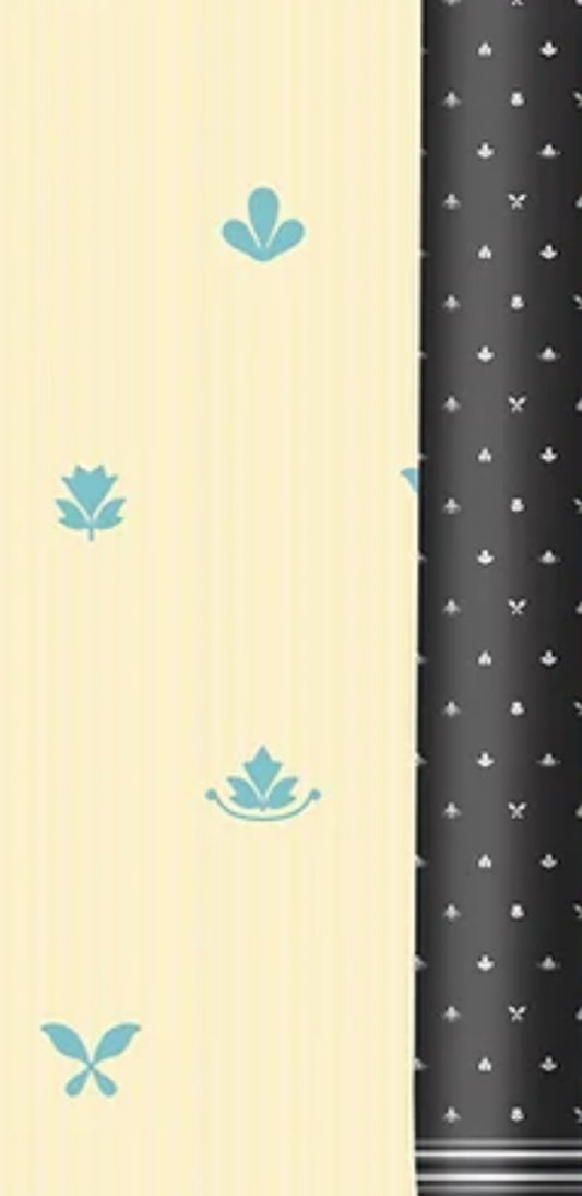 Teton Cotton Fabric Tiny Florals Black