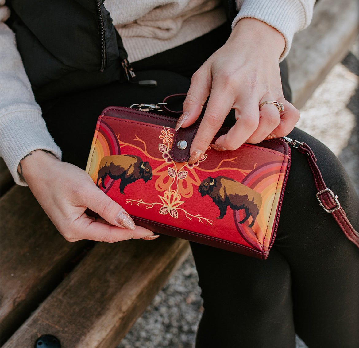 Smartphone Crossbody Bag - Buffaloes