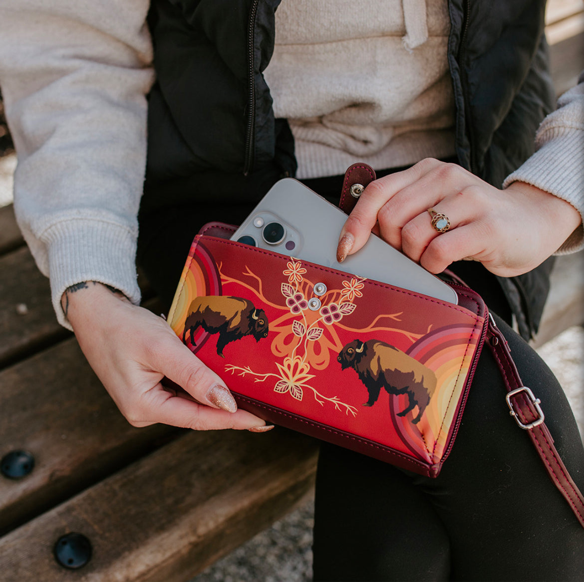 Smartphone Crossbody Bag - Buffaloes