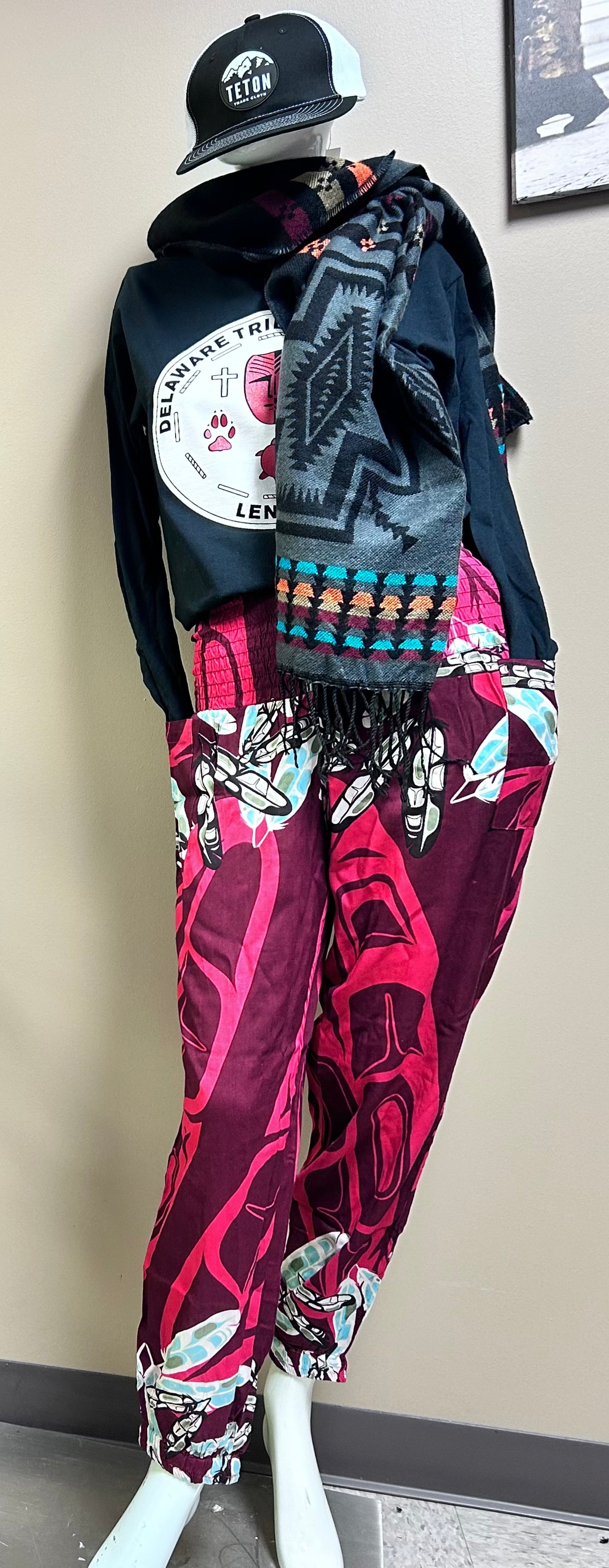 Native Inspired Comfy Pants - Feathers (S-L)