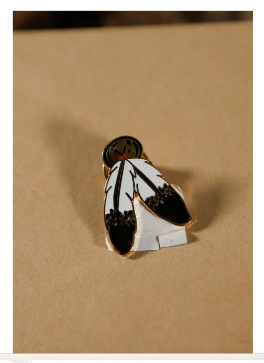 Two Feathers Pin