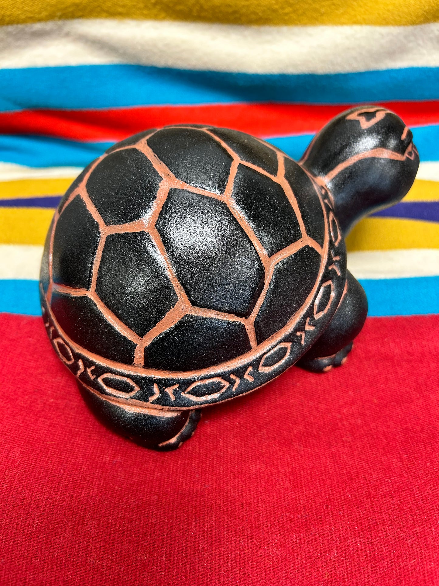 Ceramic Turtle Black W/Brown