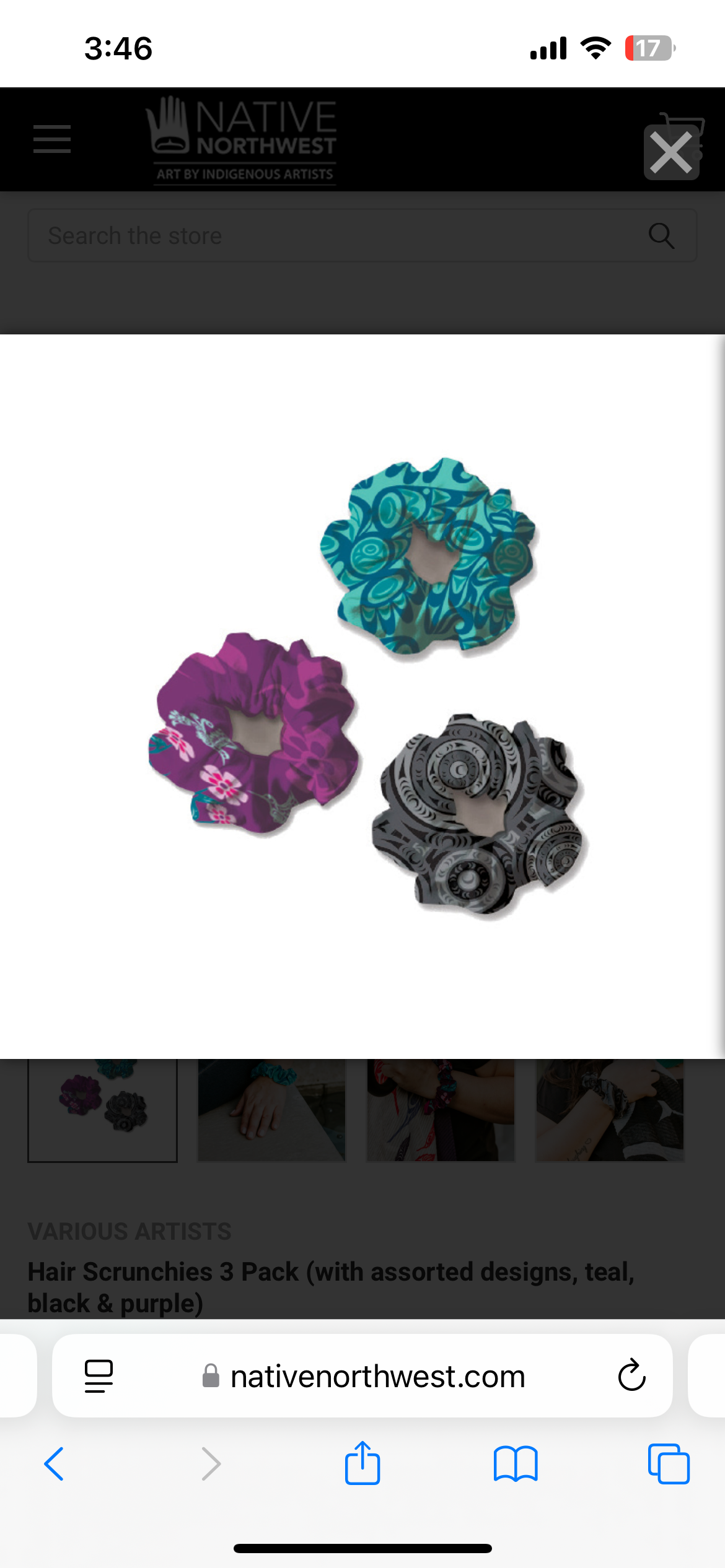 Native Inspired Hair Scrunchies 3 Pack