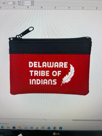 Zippered Coin Pouch With Delaware Tribe Of Indians Seal