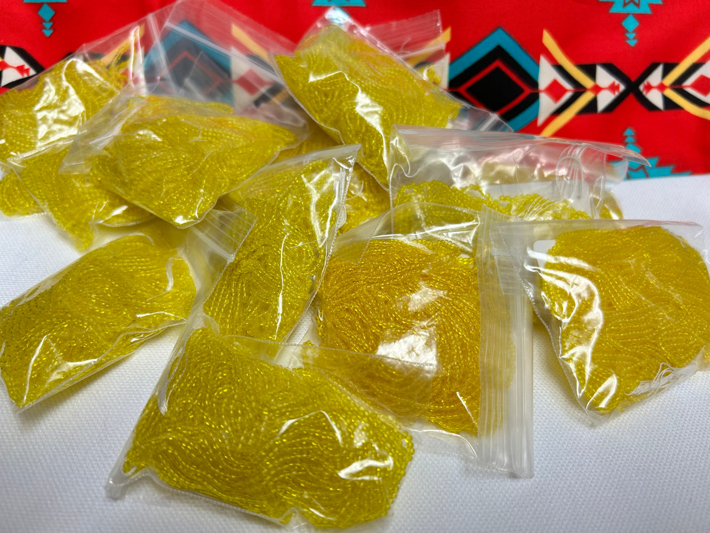 Czech Beads Transparent Yellow 12/0