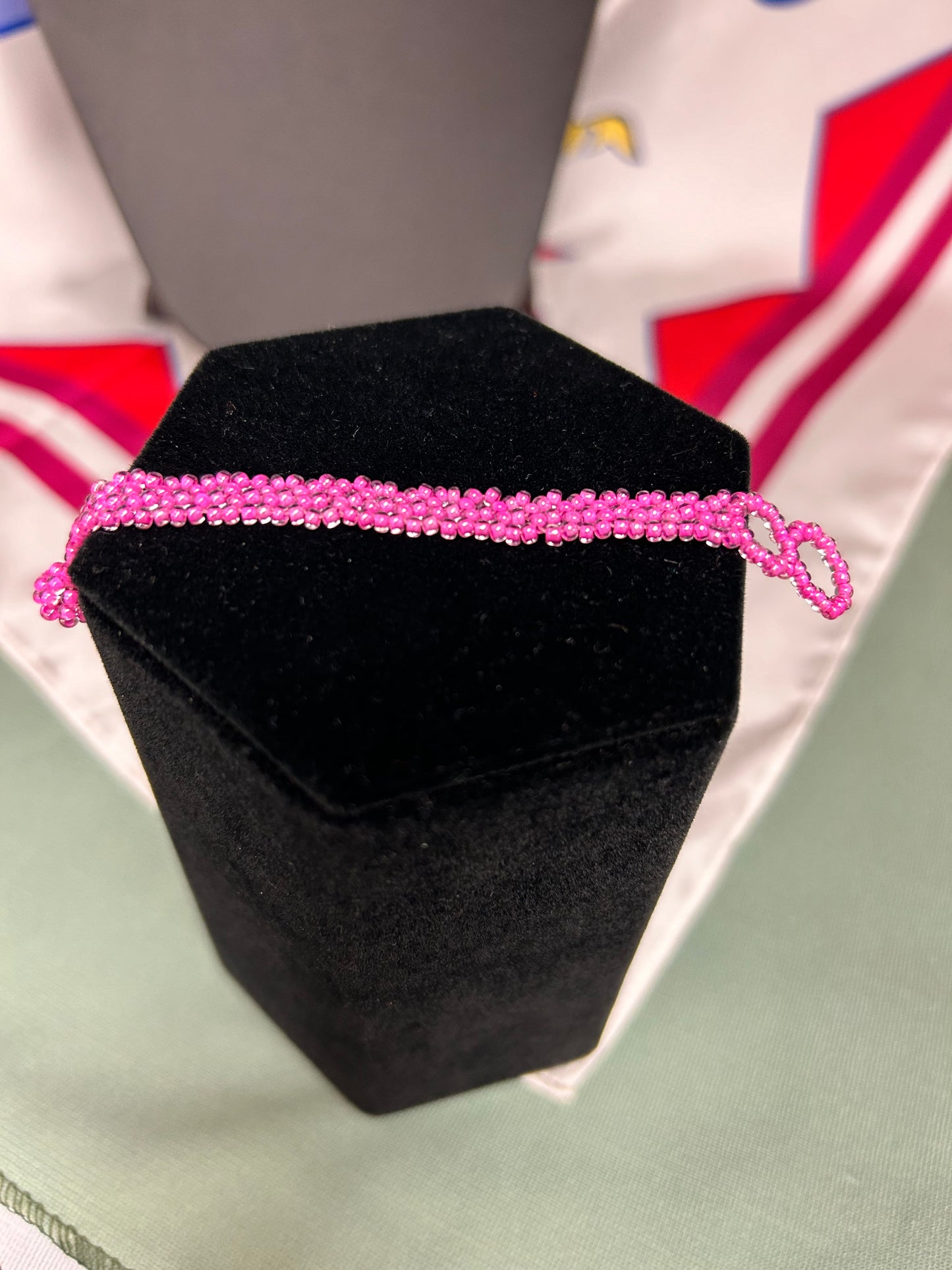 Beaded Baby Bracelet Pink