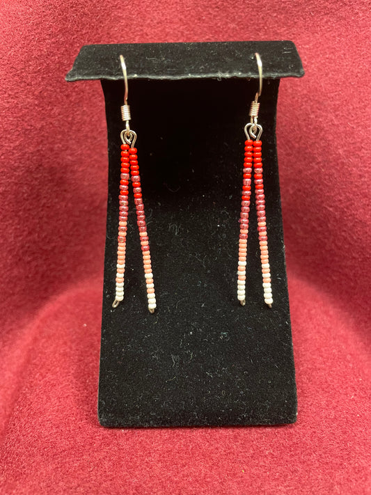 Red Ombre Dangle Earrings