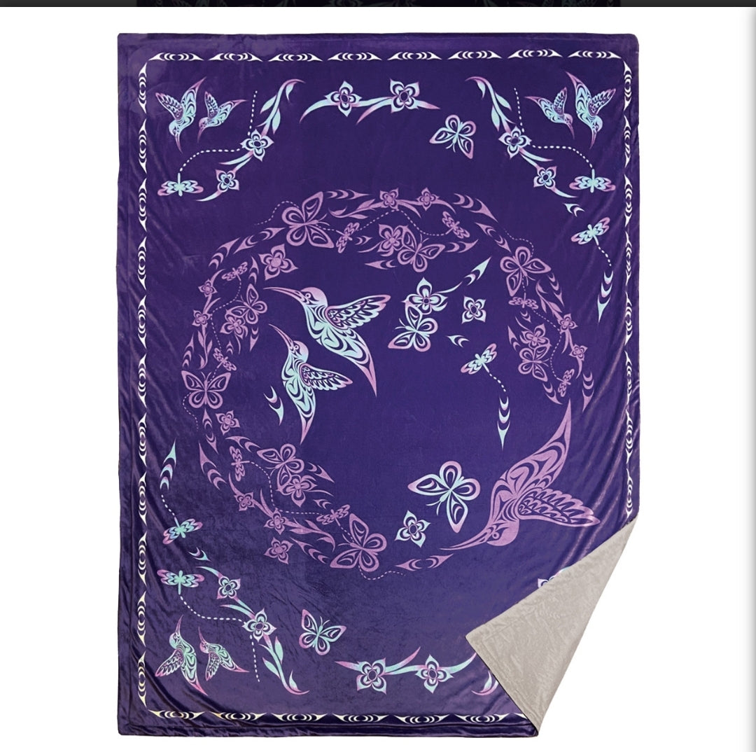 Premium Fleece Blanket - Hummingbird