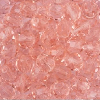 Glass Fire Polish Beads 8MM Pink