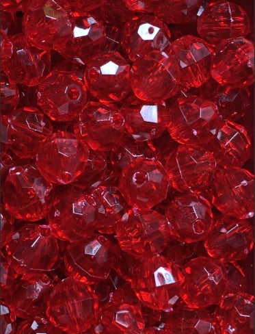Glass Fire Polish Beads 8MM Red