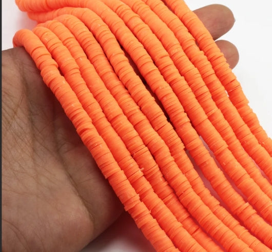 Disc Beads Neon Orange