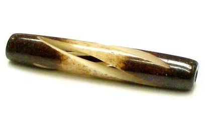 Fluted Two-Tone Bone Hairpipe 1 1/2"