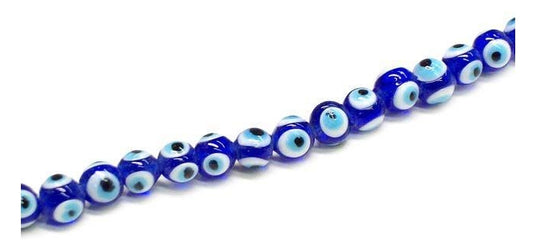 Evil Eye 8mm Cobalt Blue Glass Bead