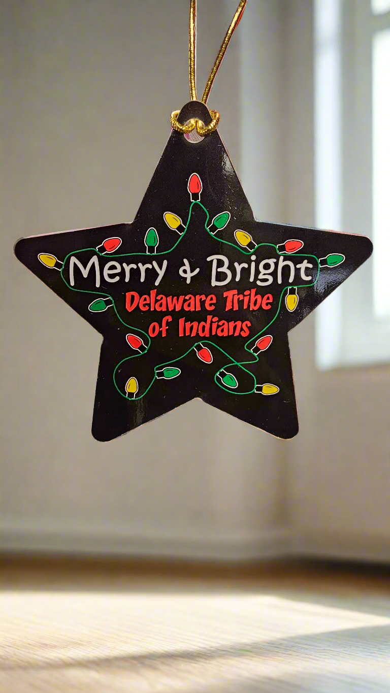 Christmas Ornament Merry & Bright Star Delaware Tribe