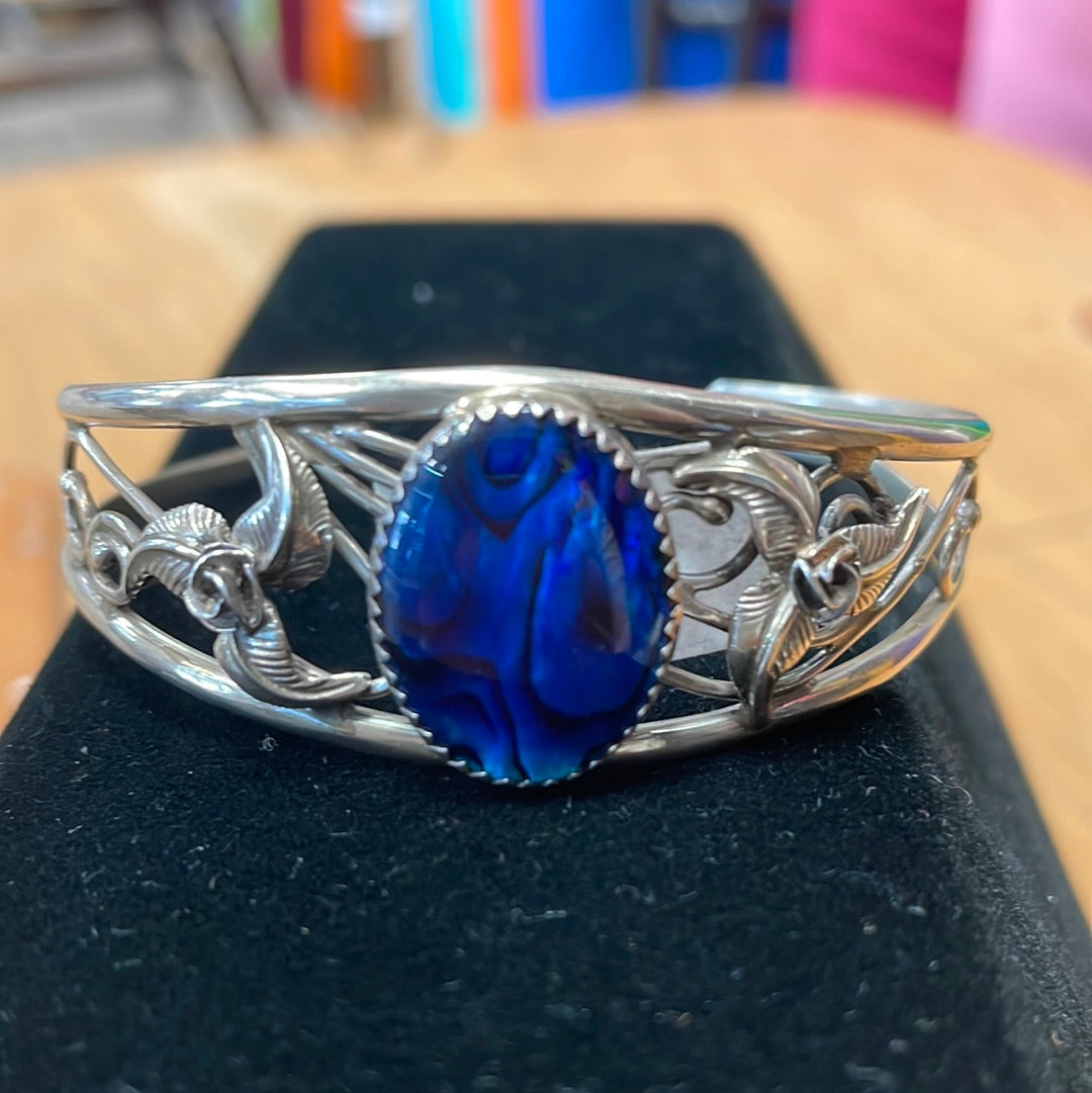 Sterling Bracelet with Blue Stone