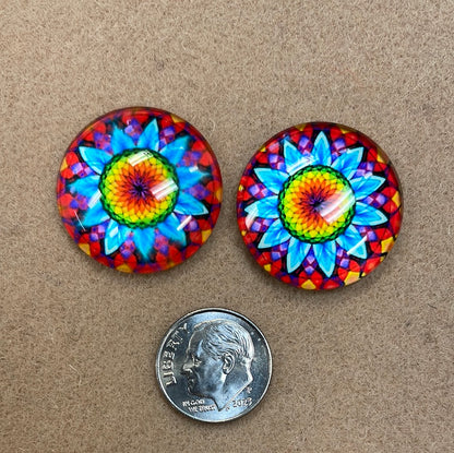 Cabochon Floral Geometric Patterns