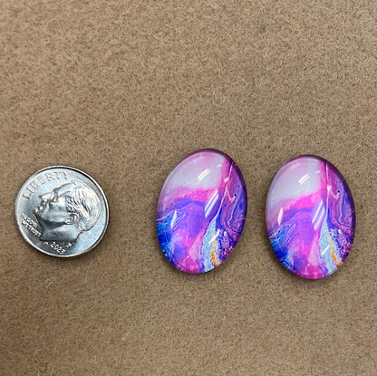 Cabochon Oval Swirls