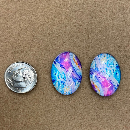 Cabochon Oval Swirls