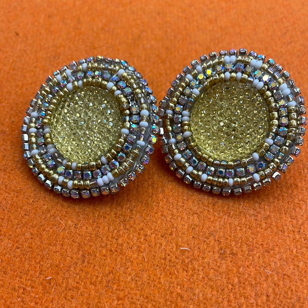 Gold Rhinestone Earrings