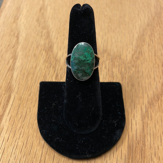 Mexican Sterling with Green Stone Ring