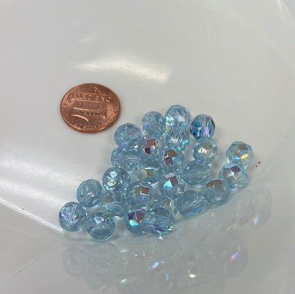 Alexandrite AB 8mm Czech Faceted Beads