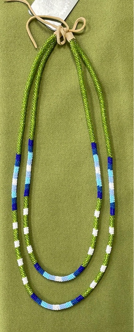 Double Rope Beaded Necklace