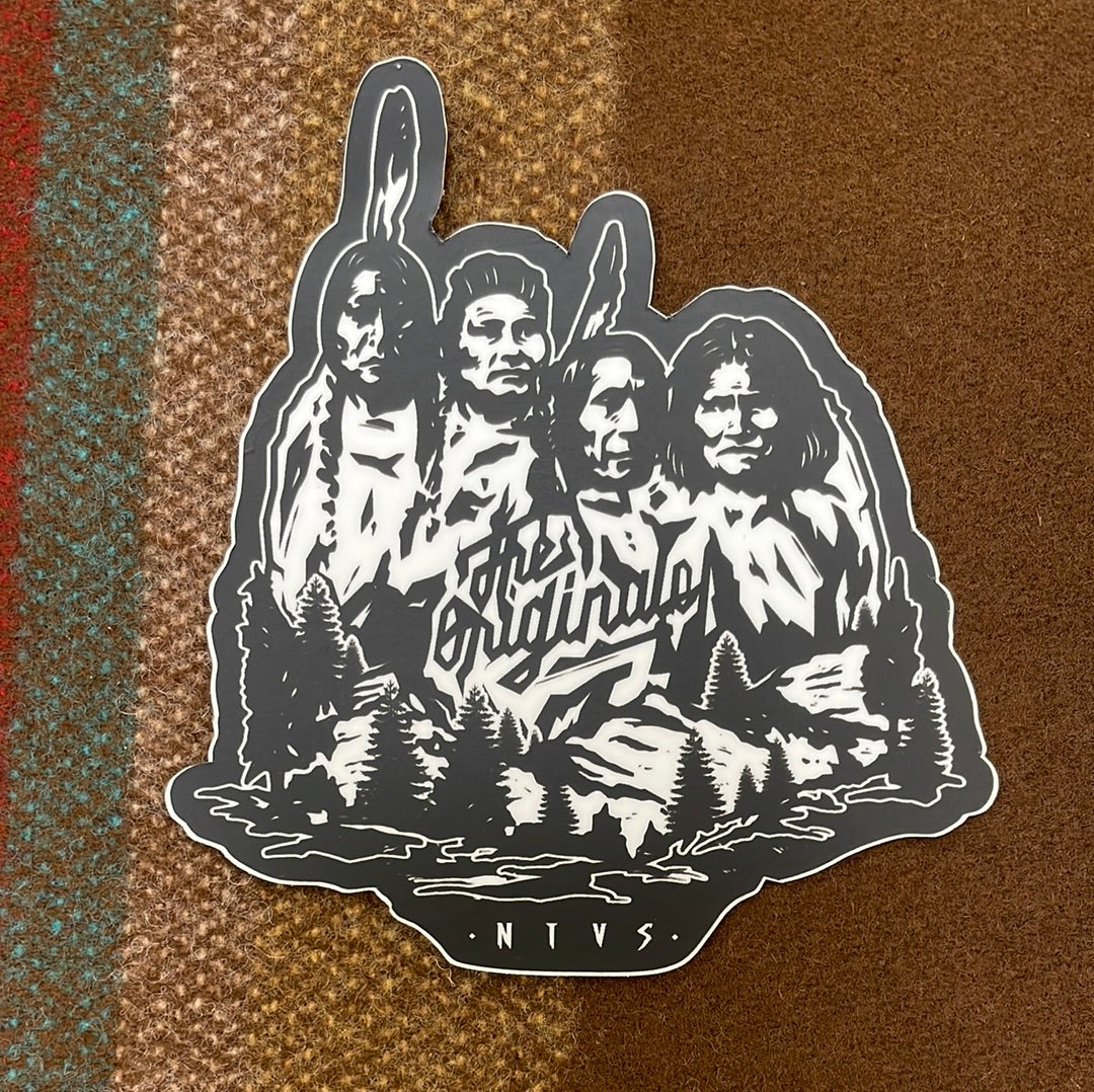 Native Button Sticker NTVs Native Rushmore Sticker – Lenape Reserve