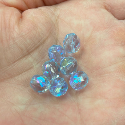 Alexandrite AB 8mm Czech Faceted Beads