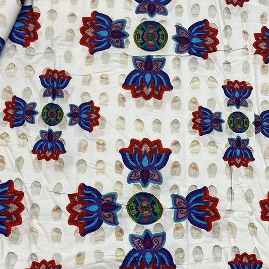 Elias Not Afraid, Apsaalooke Designed Cotton Fabric