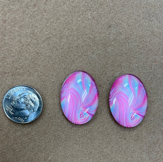 Cabochon Oval Swirls