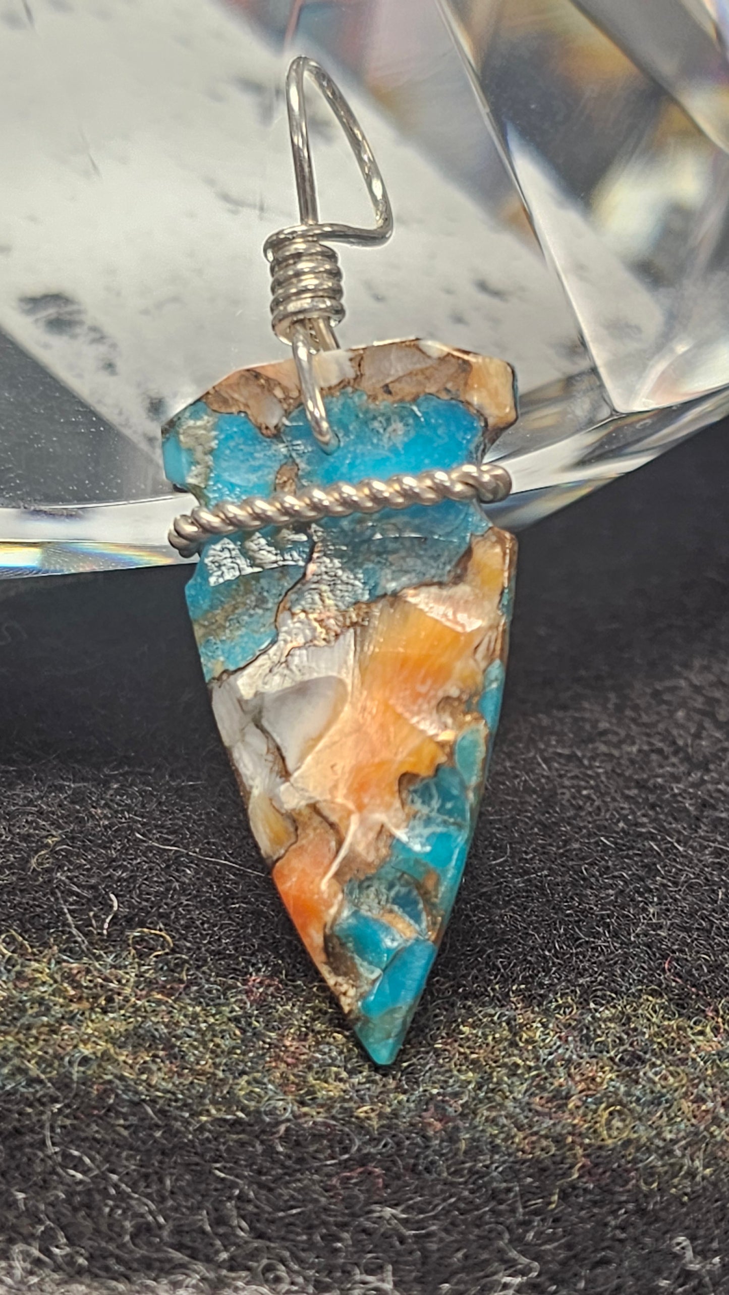 Arrowhead Pendant Sterling Silver Rope