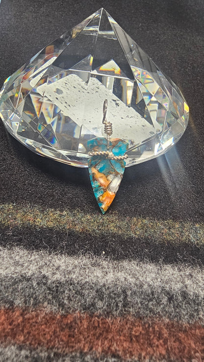 Arrowhead Pendant Sterling Silver Rope