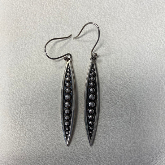 Silver Corn Shaped Dangle Earrings