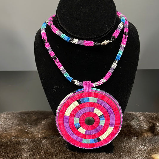 Quilled Hot Pink Medallion