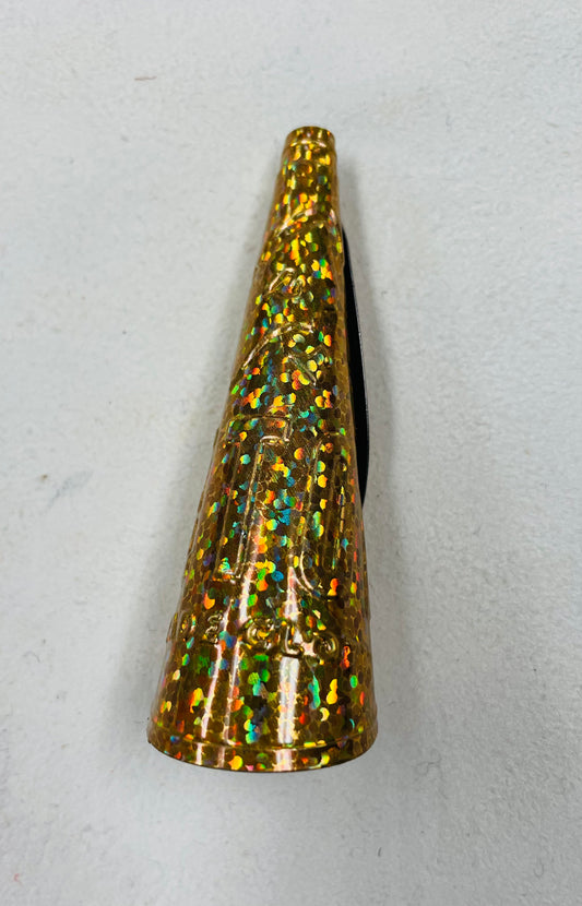 Adult Jingle Cones Gold Glitter